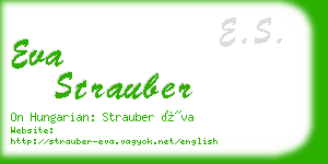 eva strauber business card